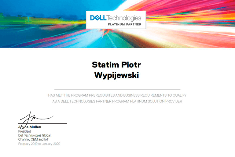 Statim Integrator jako Dell Technologies Platinum Partner