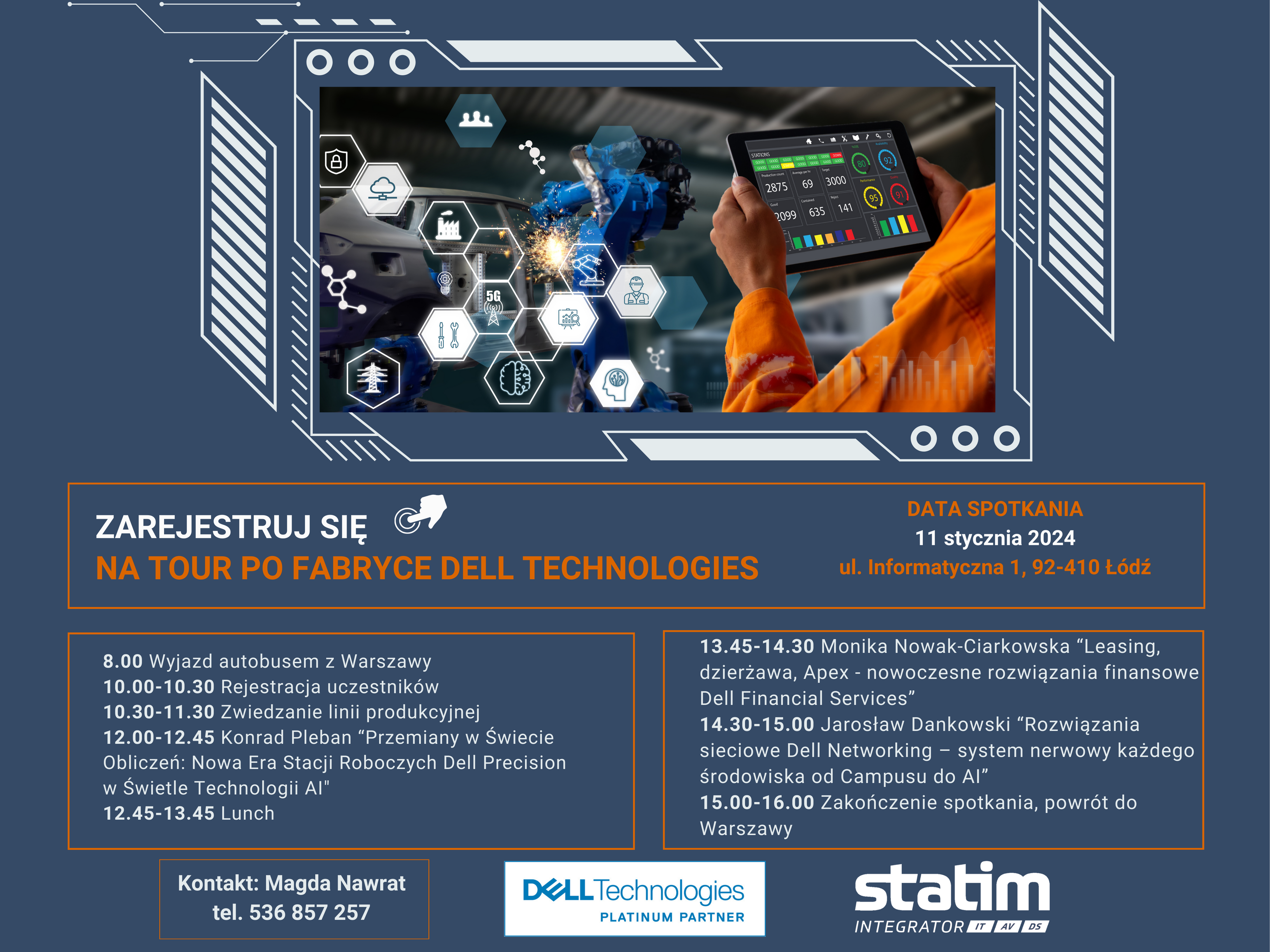 LinkedIN– Zaproszenie na tour po fabryce Dell-11.01.2024